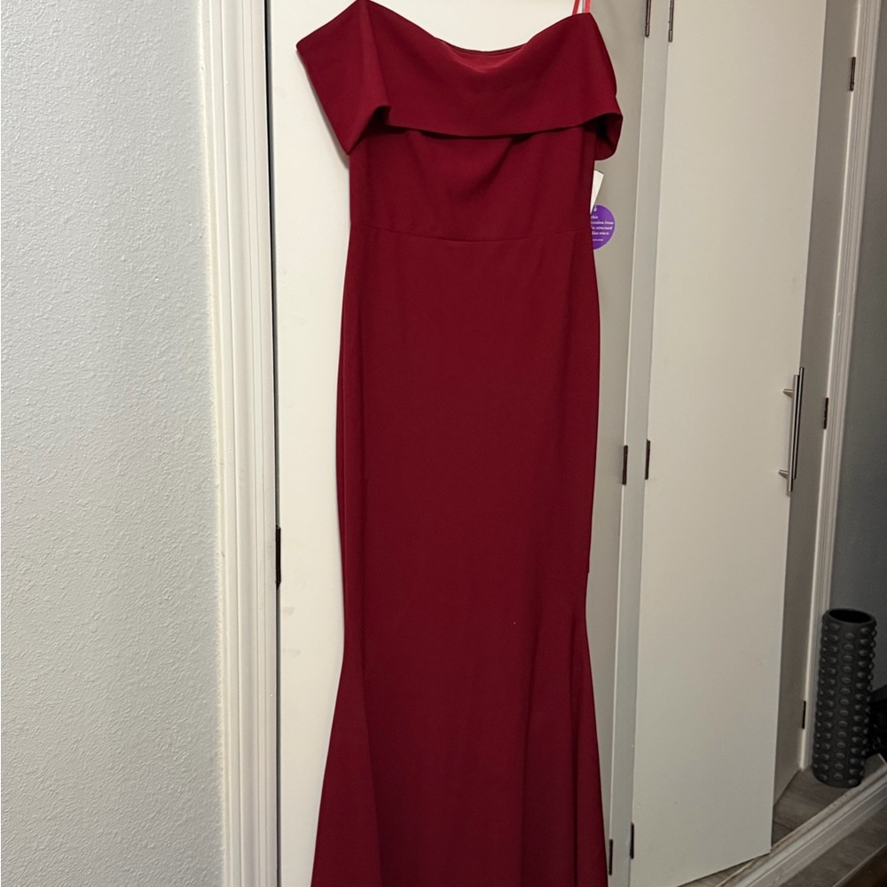 Windsor Burgundy One Shoulder Dress